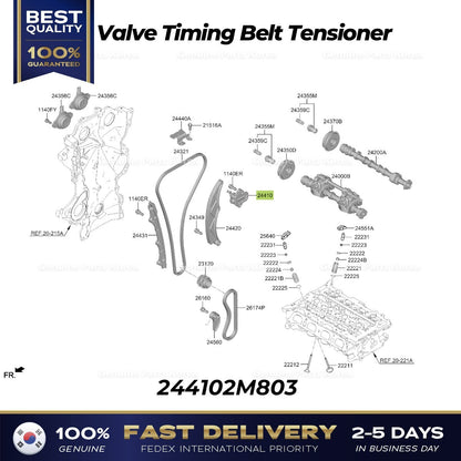Genuine Valve Timing Belt Tensioner 244102M803 for Hyundai Kia