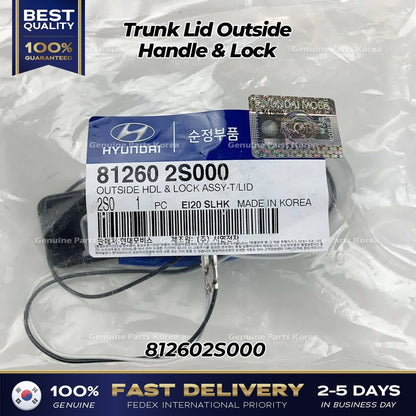Genuine Trunk Lid Outside Handle & Lock 812602S000 for Hyundai Tucson