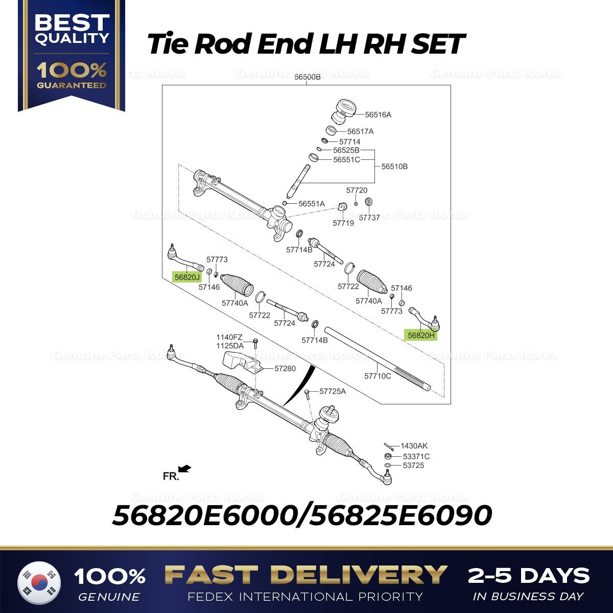 Genuine Tie Rod End LH RH SET for Hyundai Sonata Kia Optima Hybrid