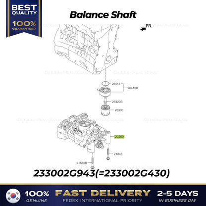 Genuine Balance Shaft 233002G943 for Hyundai Sonata Kia Optima