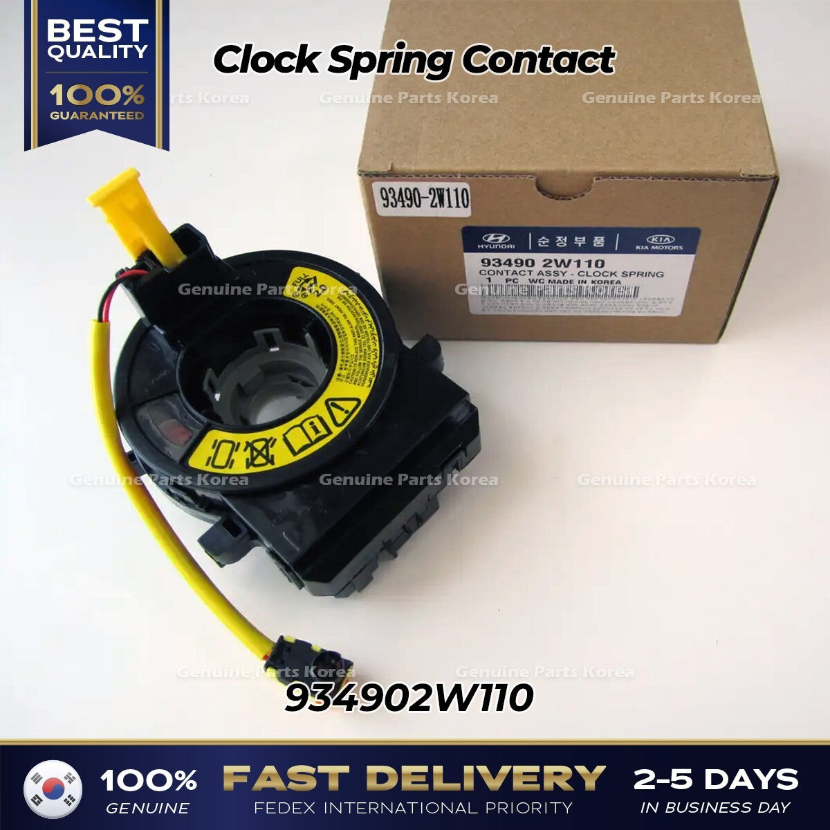 Genuine Clock Spring Contact 934902W110 for Hyundai Santa Fe