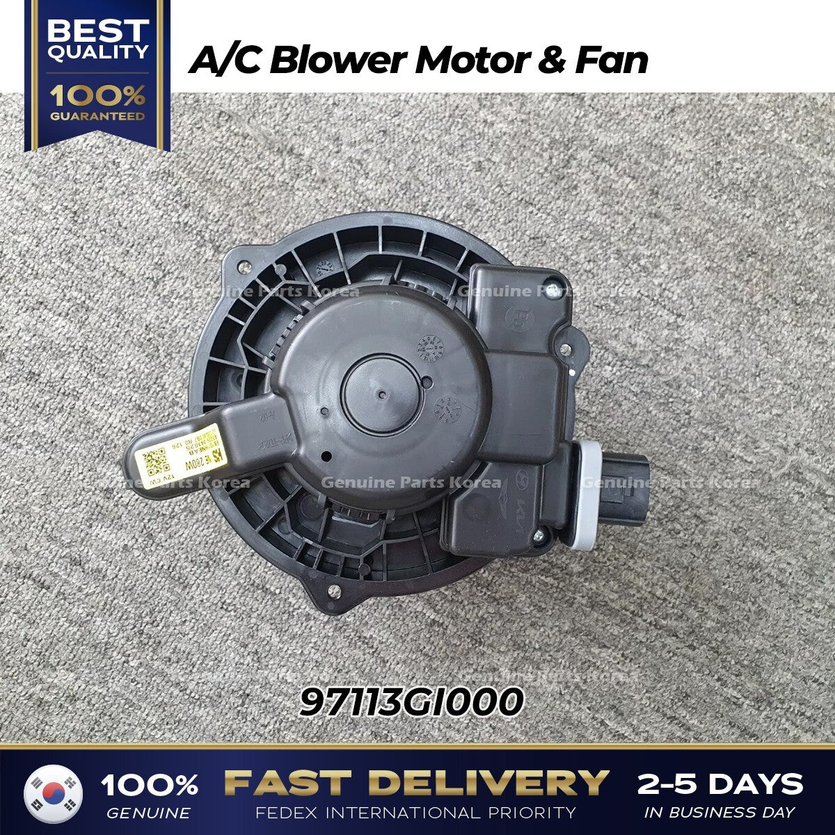 Genuine A/C Blower Motor & Fan 97113GI000 for Hyundai Genesis GV60 Electric