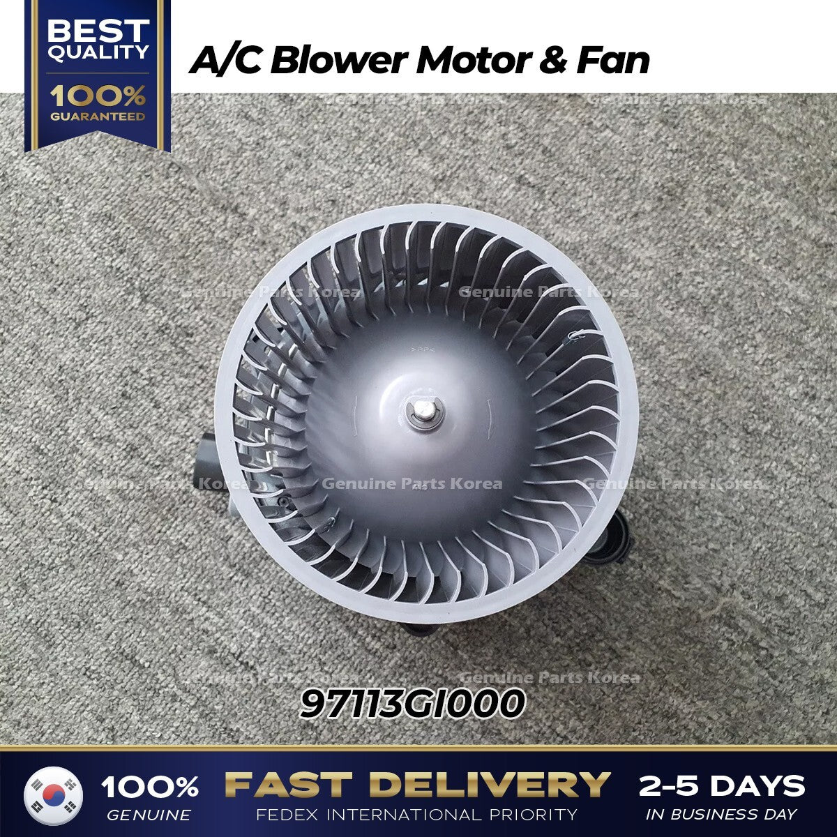 Genuine A/C Blower Motor & Fan 97113GI000 for Hyundai Genesis GV60 Electric