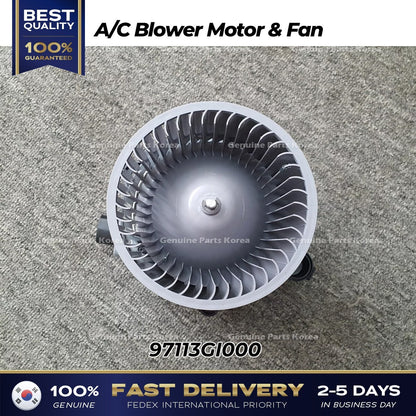 Genuine A/C Blower Motor & Fan 97113GI000 for Hyundai Genesis GV60 Electric