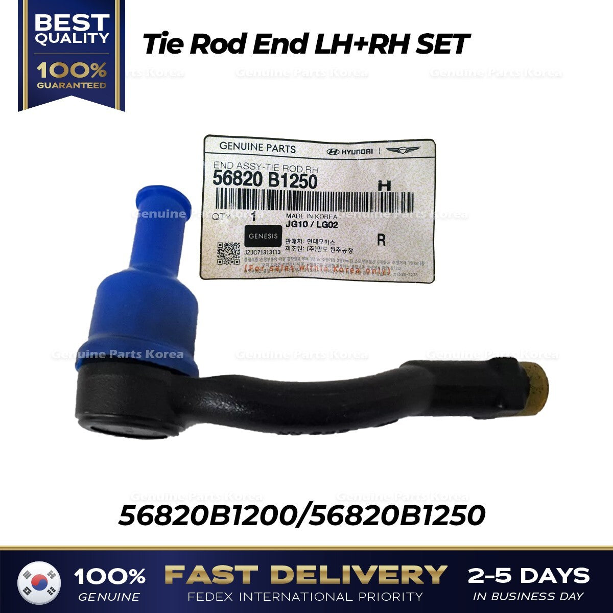Genuine Tie Rod End LH RH SET 56820B1200 56820B1250 for Hyundai Genesis G80