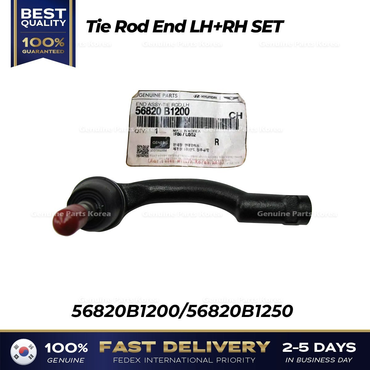 Genuine Tie Rod End LH RH SET 56820B1200 56820B1250 for Hyundai Genesis G80