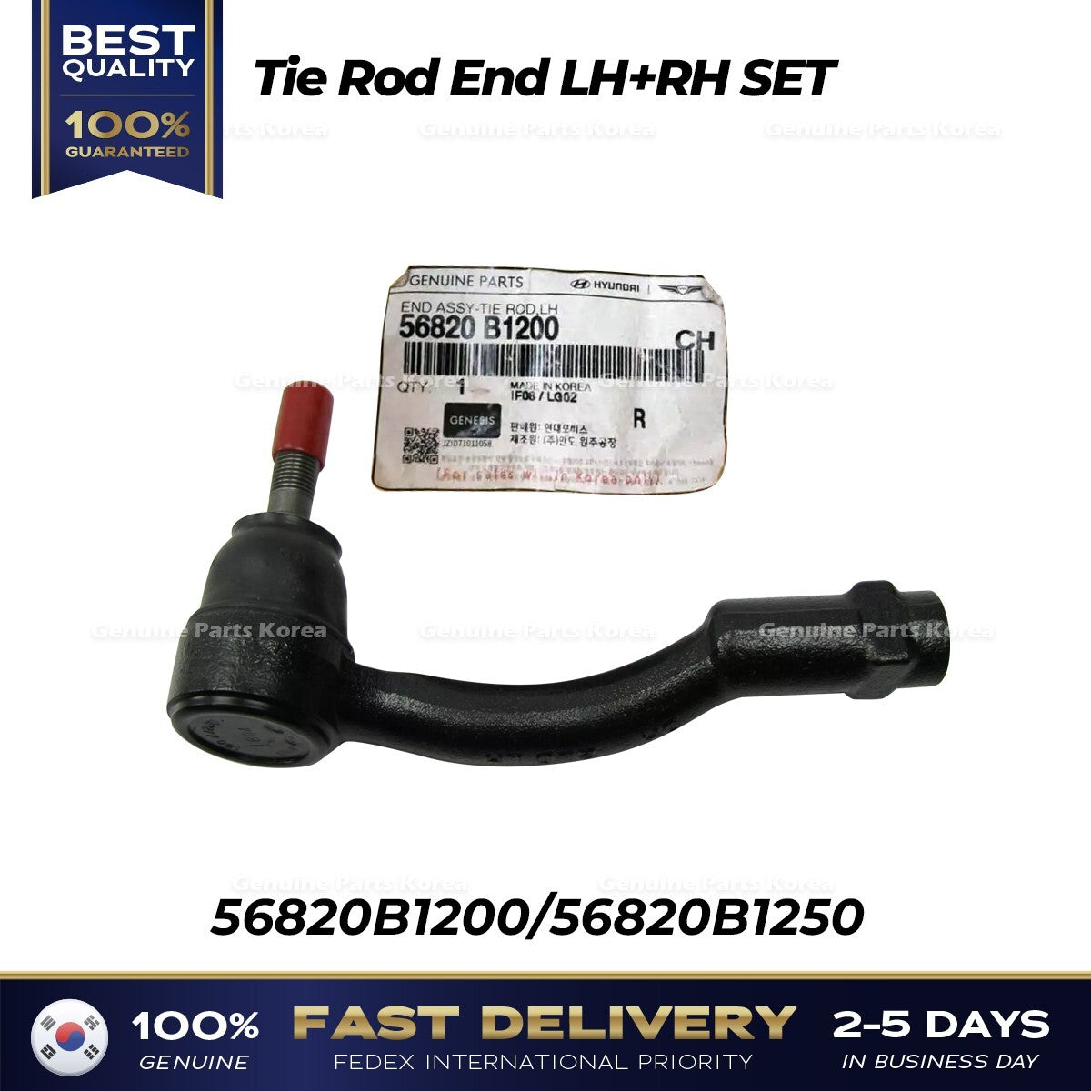 Genuine Tie Rod End LH RH SET 56820B1200 56820B1250 for Hyundai Genesis G80