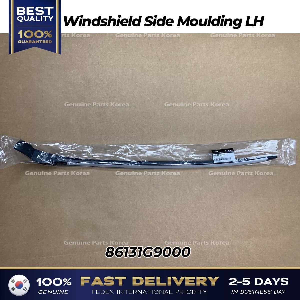 Genuine Windshield Side Moulding LH 86131G9000 for Hyundai Genesis G70