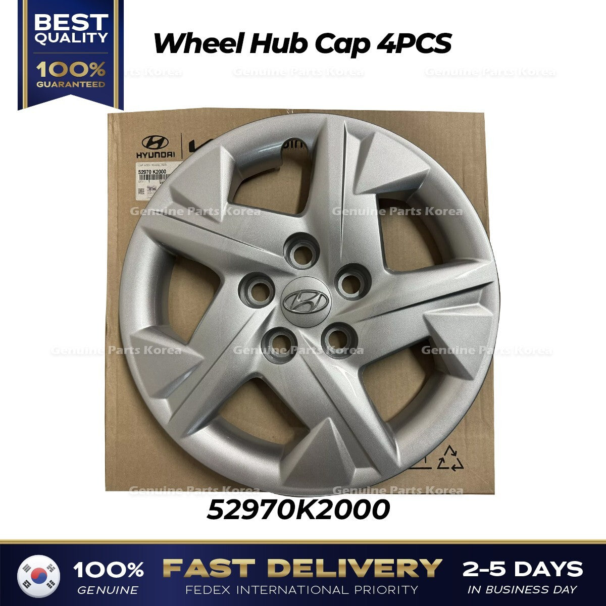 Genuine Wheel Hub Cap 4PCS 52970K2000 for Hyundai Venue