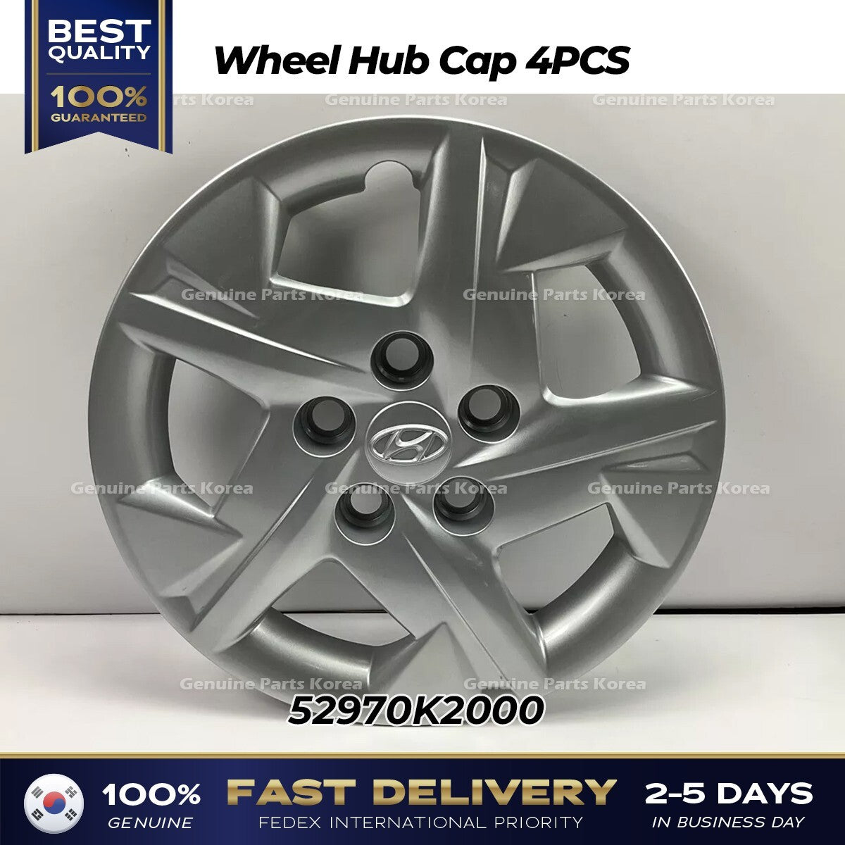 Genuine Wheel Hub Cap 4PCS 52970K2000 for Hyundai Venue
