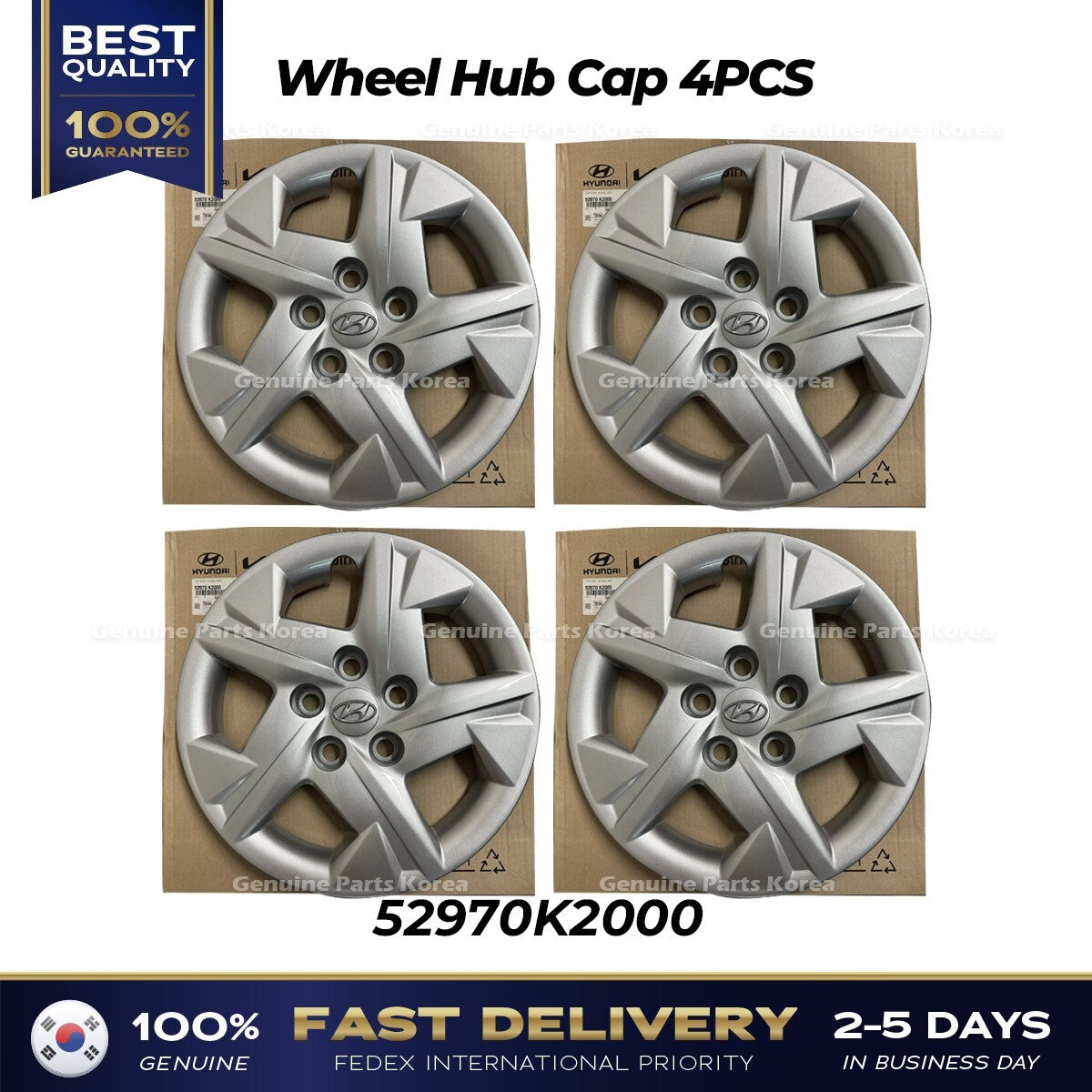 Genuine Wheel Hub Cap 4PCS 52970K2000 for Hyundai Venue