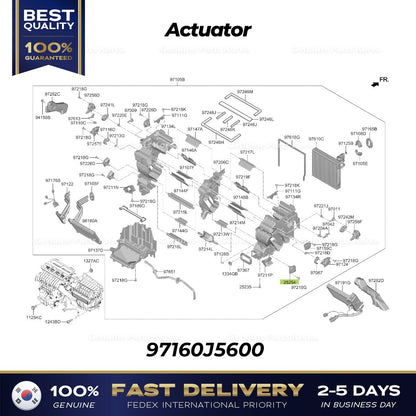 Genuine Actuator 97160J5600 for Hyundai Genesis GV70 GV80 Kia Stinger