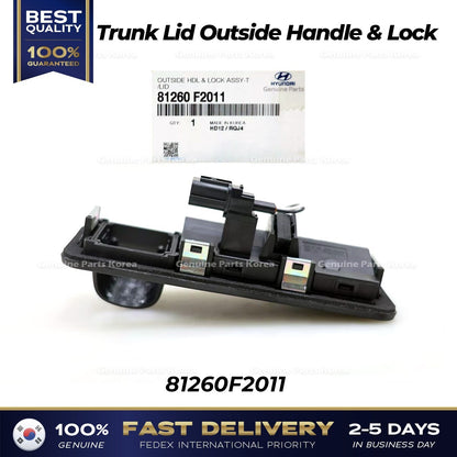 Genuine Trunk Lid Outside Handle & Lock 81260F2011 for Hyundai Elantra