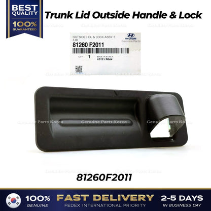 Genuine Trunk Lid Outside Handle & Lock 81260F2011 for Hyundai Elantra