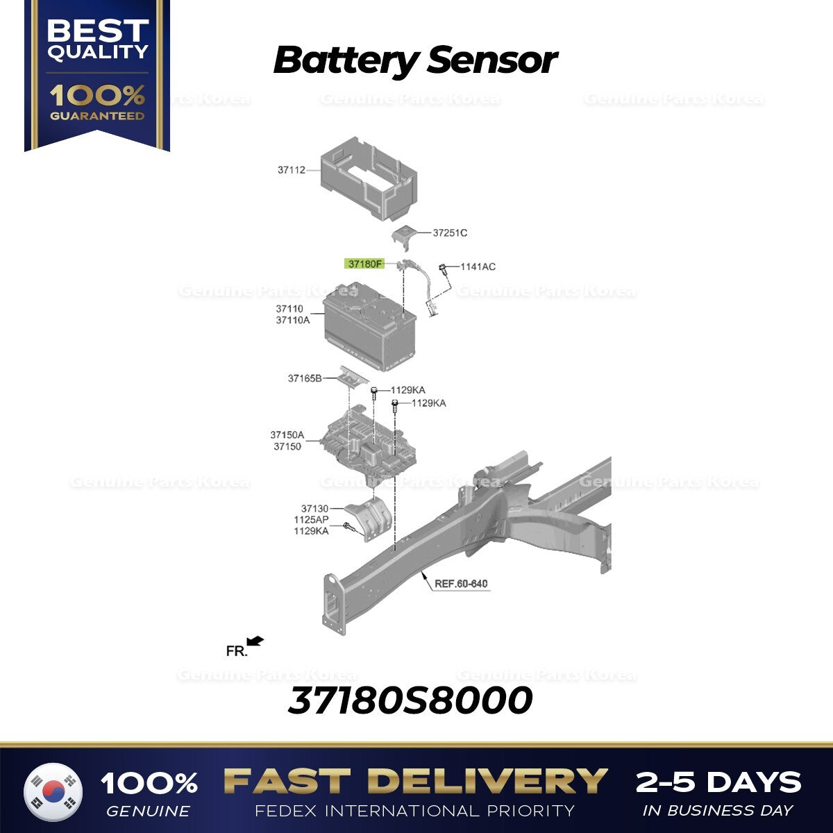 Genuine Battery Sensor 37180S8000 for Hyundai Palisade