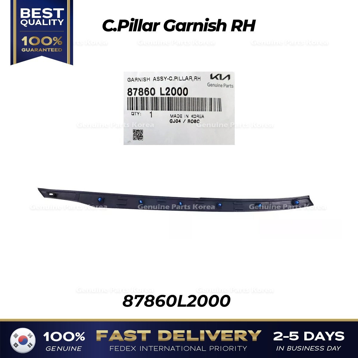 Genuine C.Pillar Garnish RH 87860L2000 for Kia K5