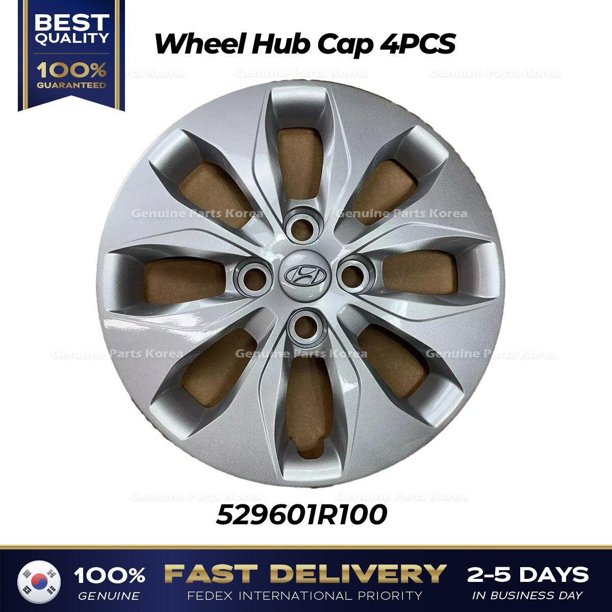Genuine Wheel Hub Cap 4PCS 529601R100 for Hyundai Accent