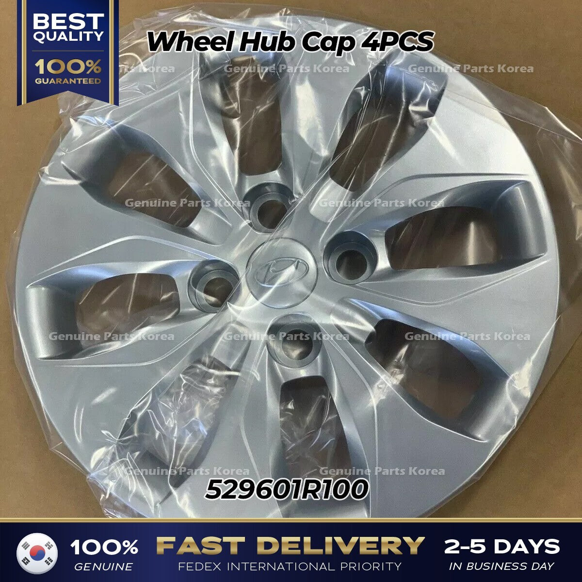 Genuine Wheel Hub Cap 4PCS 529601R100 for Hyundai Accent