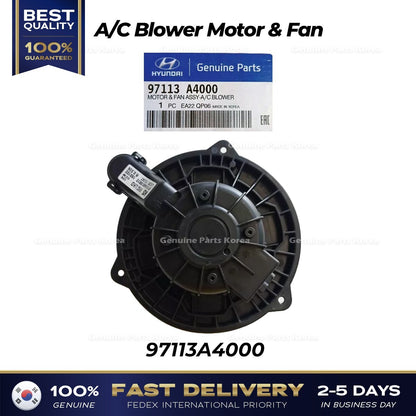 Genuine A/C Blower Motor & Fan 97113A4000 for Hyundai Elantra