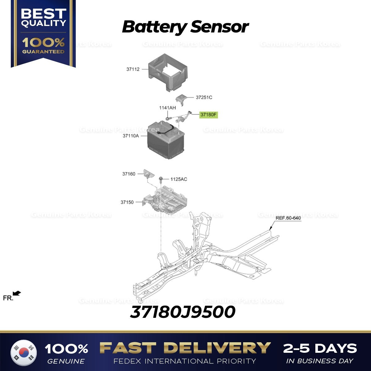 Genuine Battery Sensor 37180J9500 for Hyundai Kona