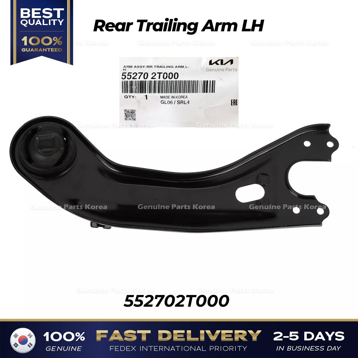 Genuine Rear Trailing Arm LH 552702T000 for Kia Optima Hybrid