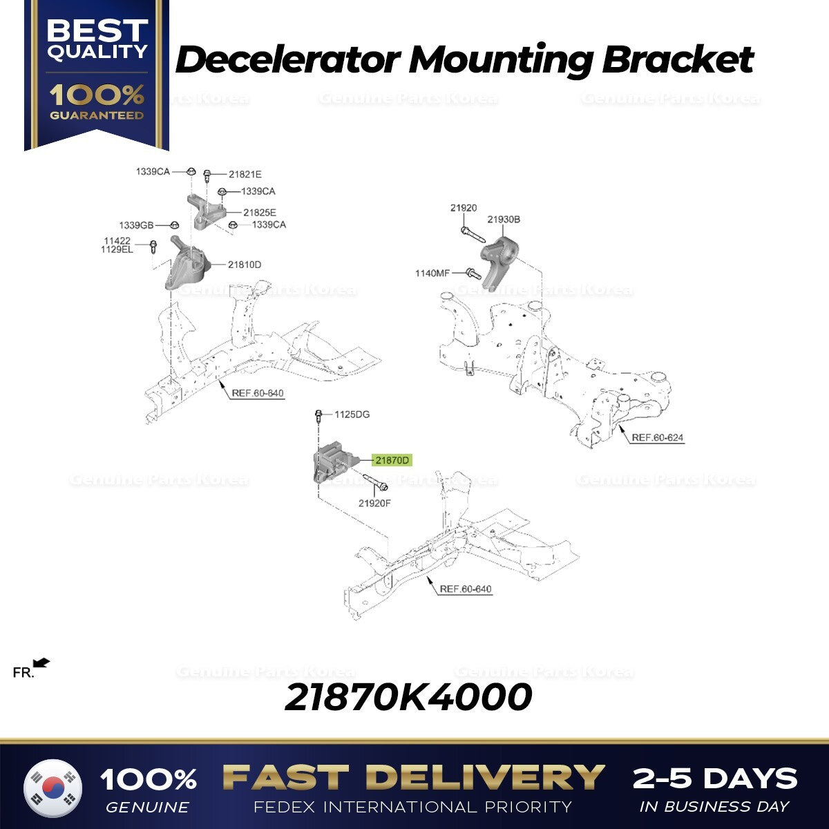 Genuine Decelerator Mounting Bracket 21870K4000 for Hyundai Kona