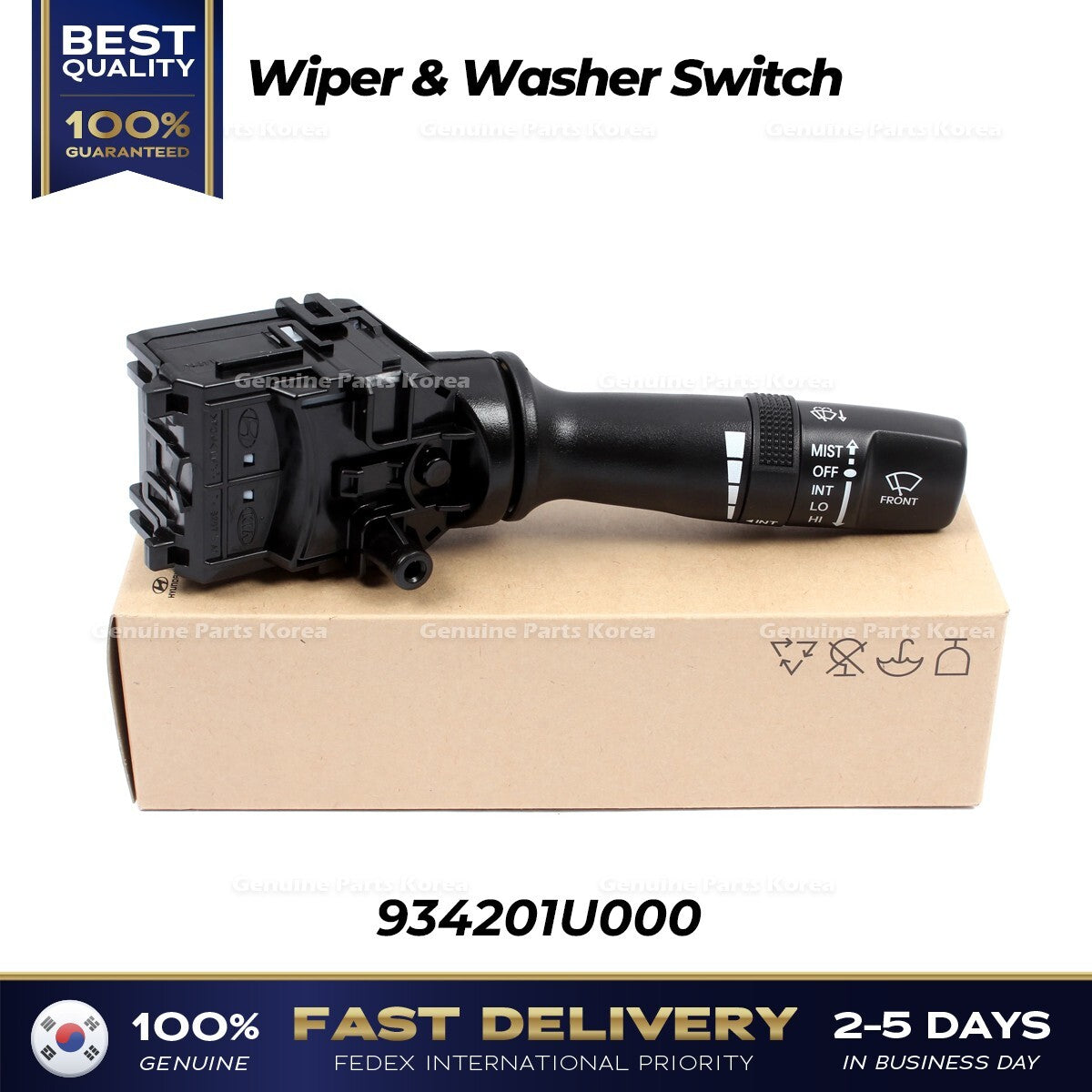 Genuine Wiper & Washer Switch 934201U000 for Hyundai Elantra Kia Forte