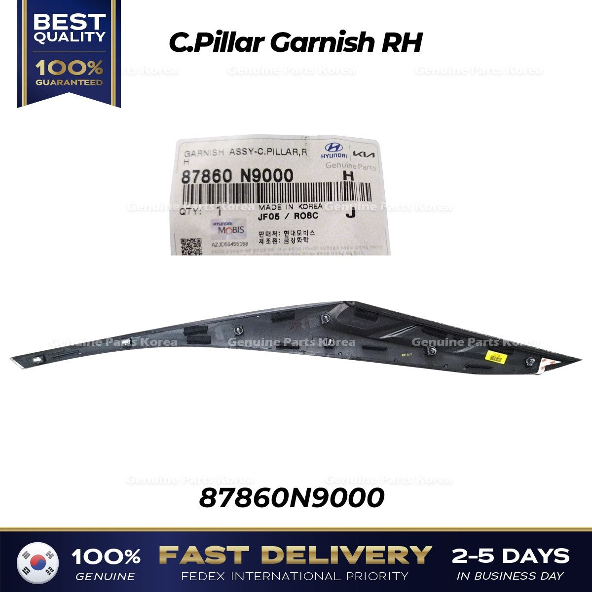 Genuine C.Pillar Garnish RH 87860N9000 for Hyundai Tucson