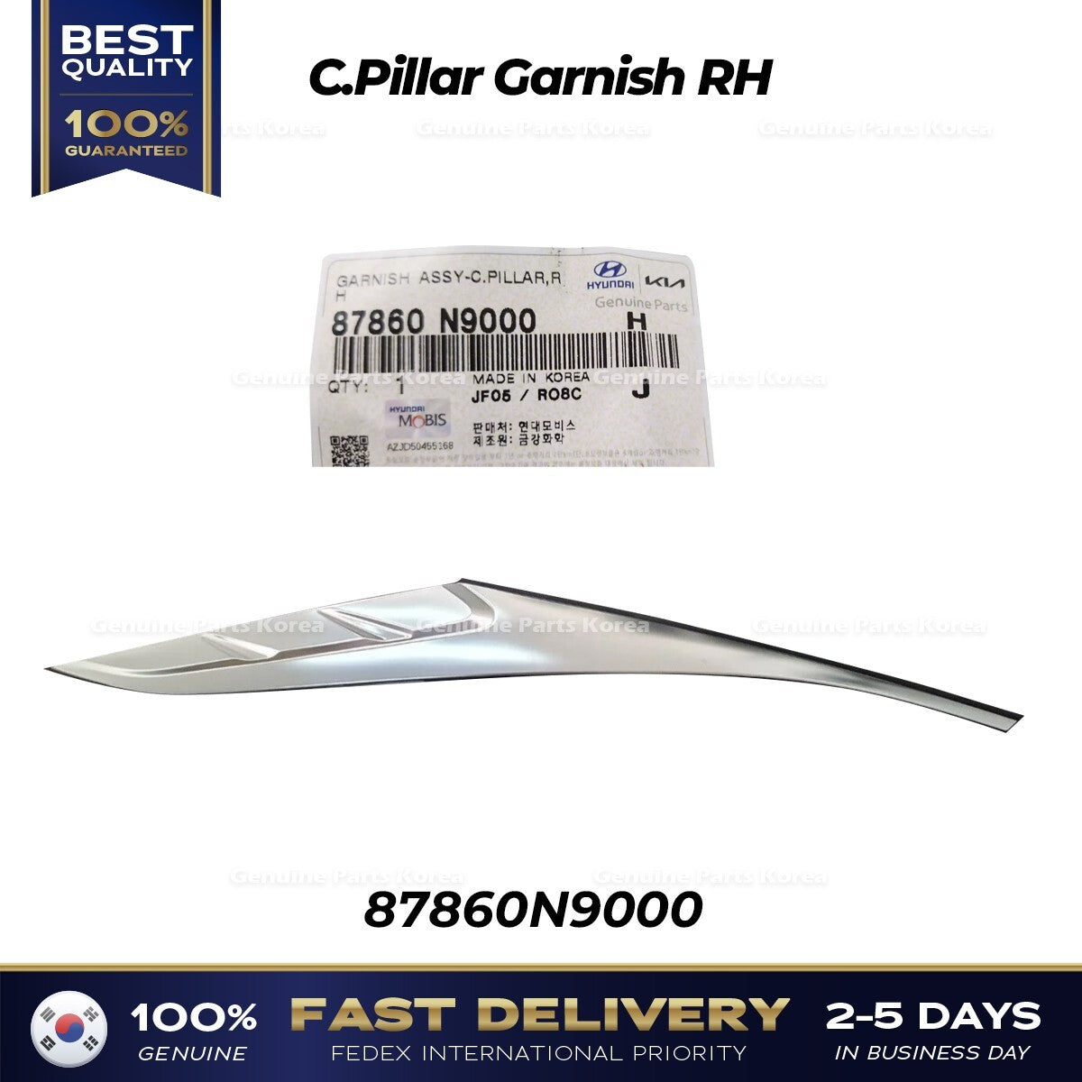 Genuine C.Pillar Garnish RH 87860N9000 for Hyundai Tucson