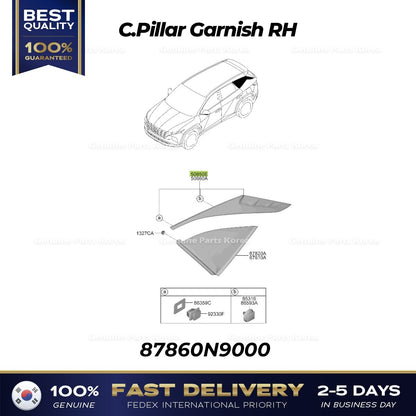 Genuine C.Pillar Garnish RH 87860N9000 for Hyundai Tucson