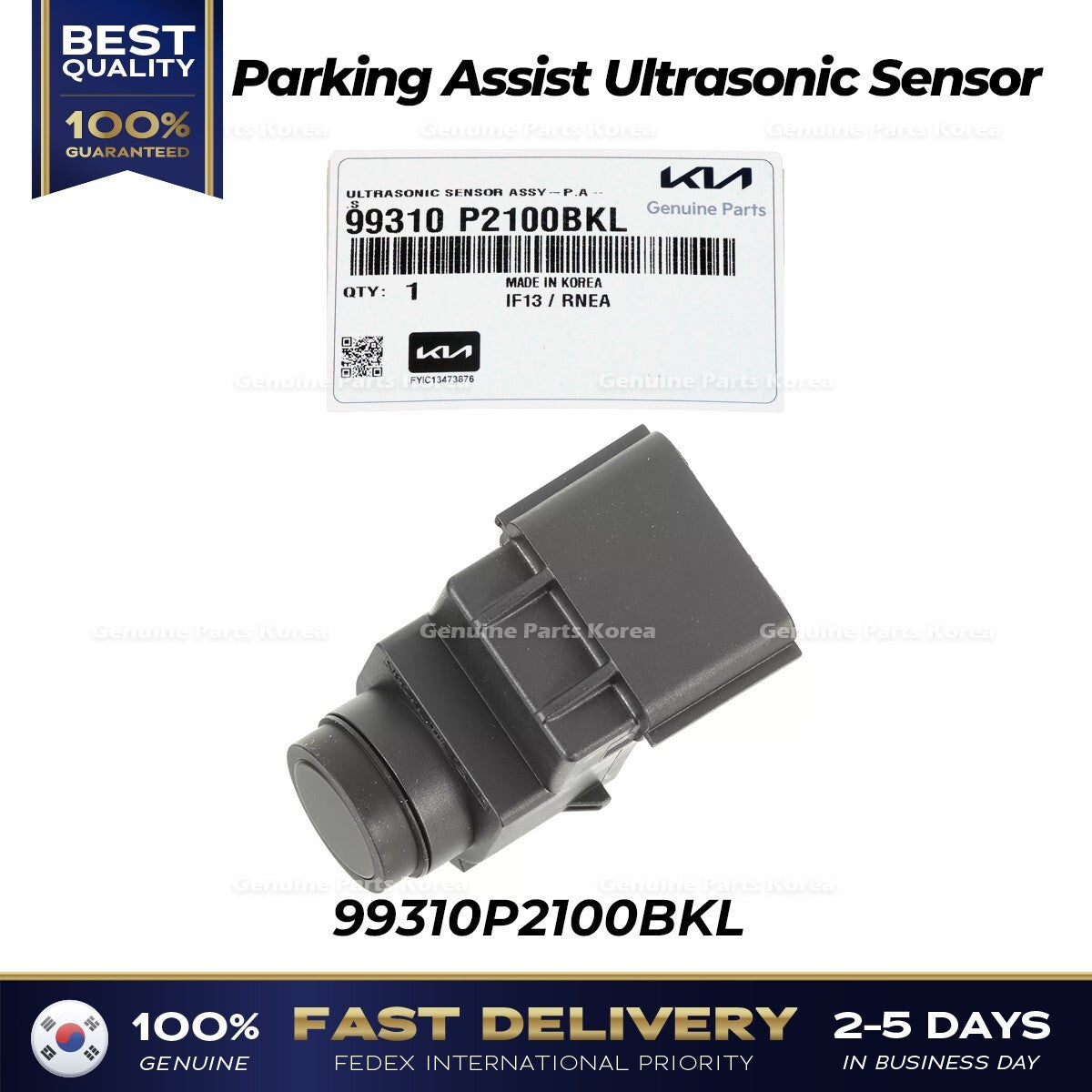 Genuine Parking Assist Ultrasonic Sensor 99310P2100BKL for Kia Sorento