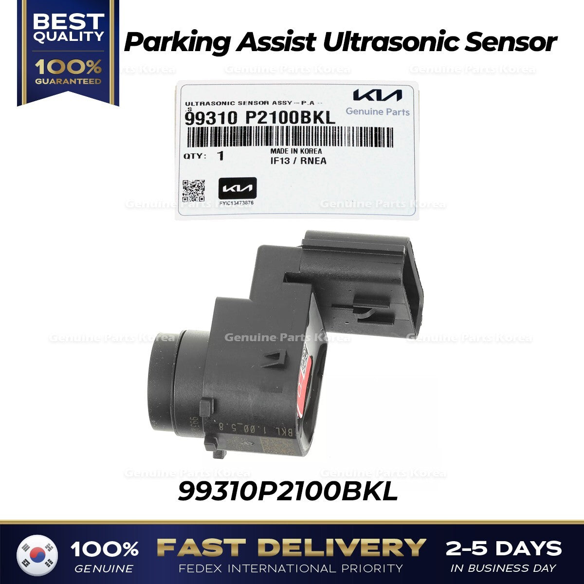 Genuine Parking Assist Ultrasonic Sensor 99310P2100BKL for Kia Sorento