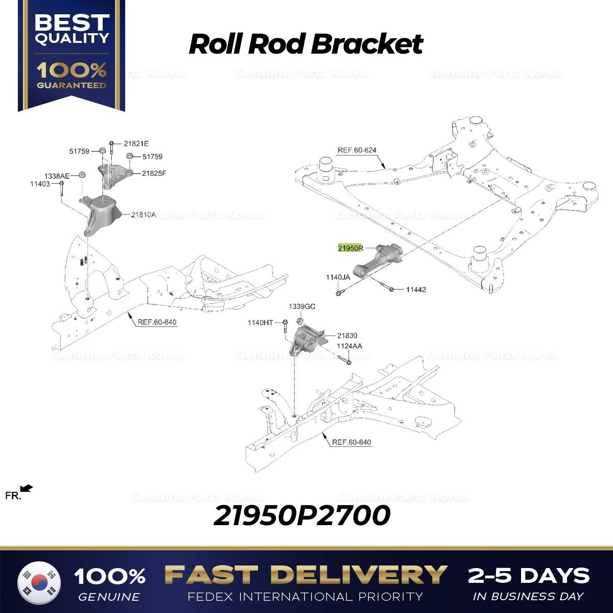 Genuine Roll Rod Bracket 21950P2700 for Kia Sorento
