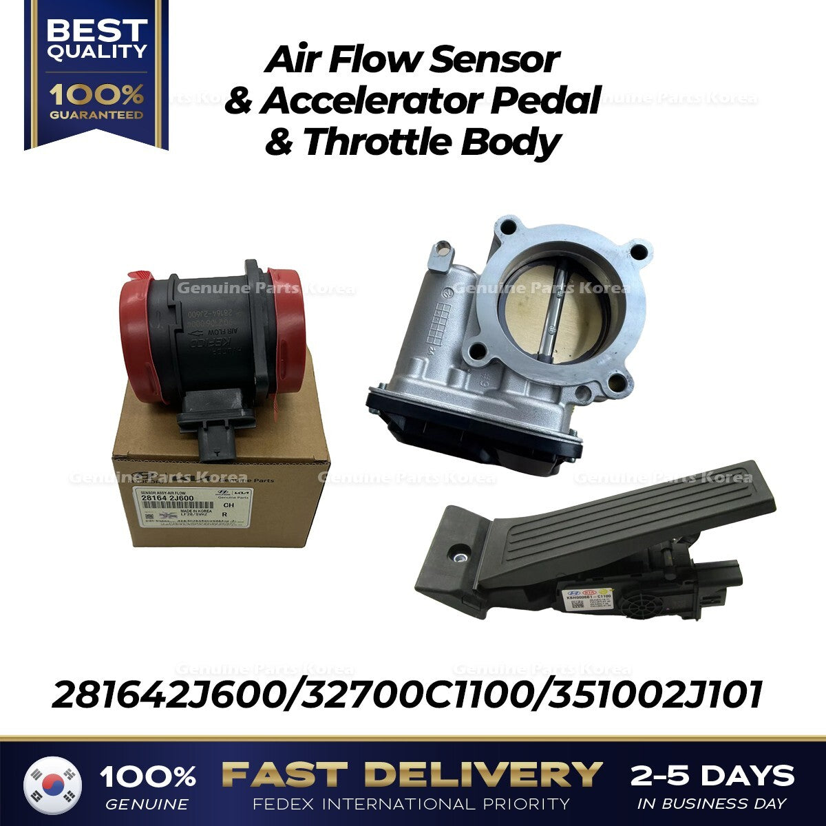 Genuine Air Flow Sensor & Accelerator Pedal & Throttle Body for Sonata Hybrid