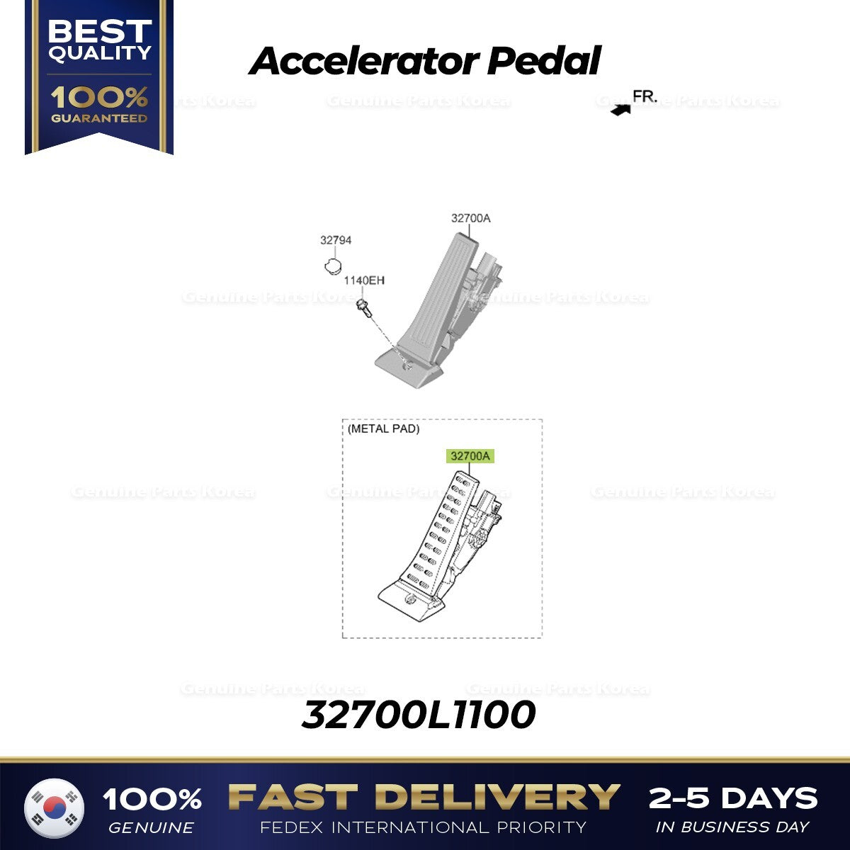 Genuine Accelerator Pedal 32700L1100 for Hyundai Sonata