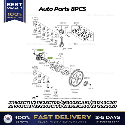 Genuine Auto Parts 8PCS for Hyundai Grand Santa Fe