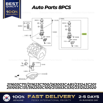 Genuine Auto Parts 8PCS for Hyundai Grand Santa Fe