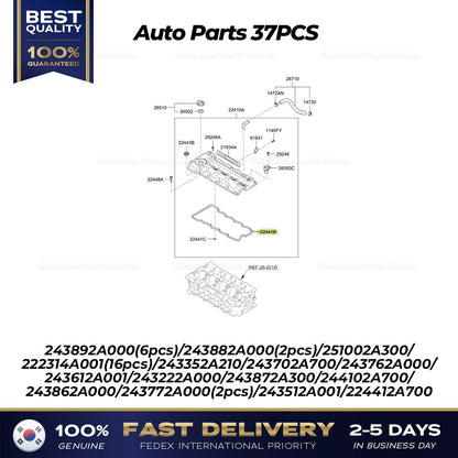Genuine Auto Parts 37PCS for Kia Sportage