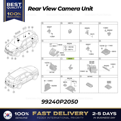 Genuine Rear View Camera Unit 99240P2050 for Kia Sorento