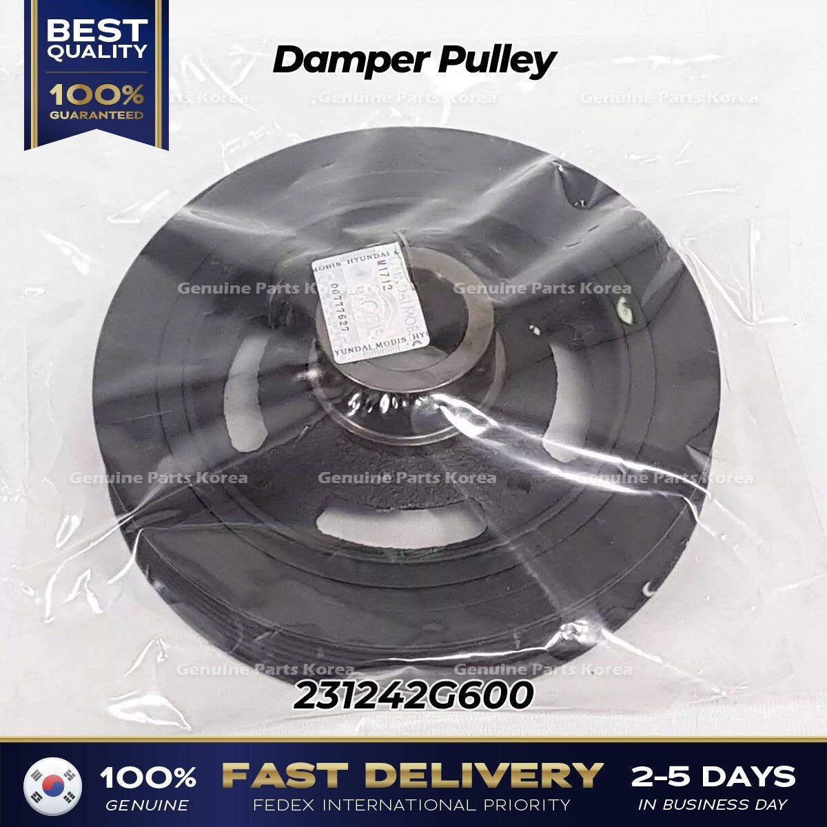 Genuine Damper Pulley 231242G600 for Hyundai Santa Fe Kia Forte