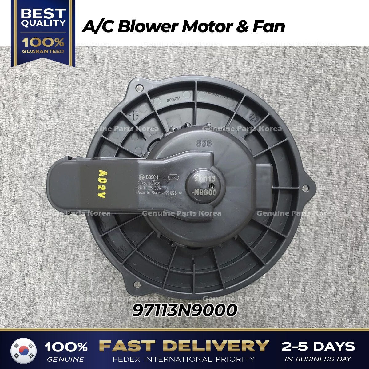 Genuine A/C Blower Motor & Fan 97113N9000 for Hyundai Tucson Kia Sportage