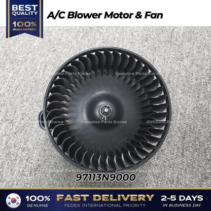 Genuine A/C Blower Motor & Fan 97113N9000 for Hyundai Tucson Kia Sportage