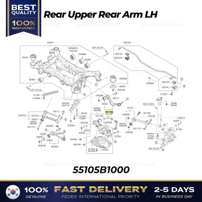 Genuine Rear Upper Rear Arm LH 55105B1000 for Hyundai Genesis