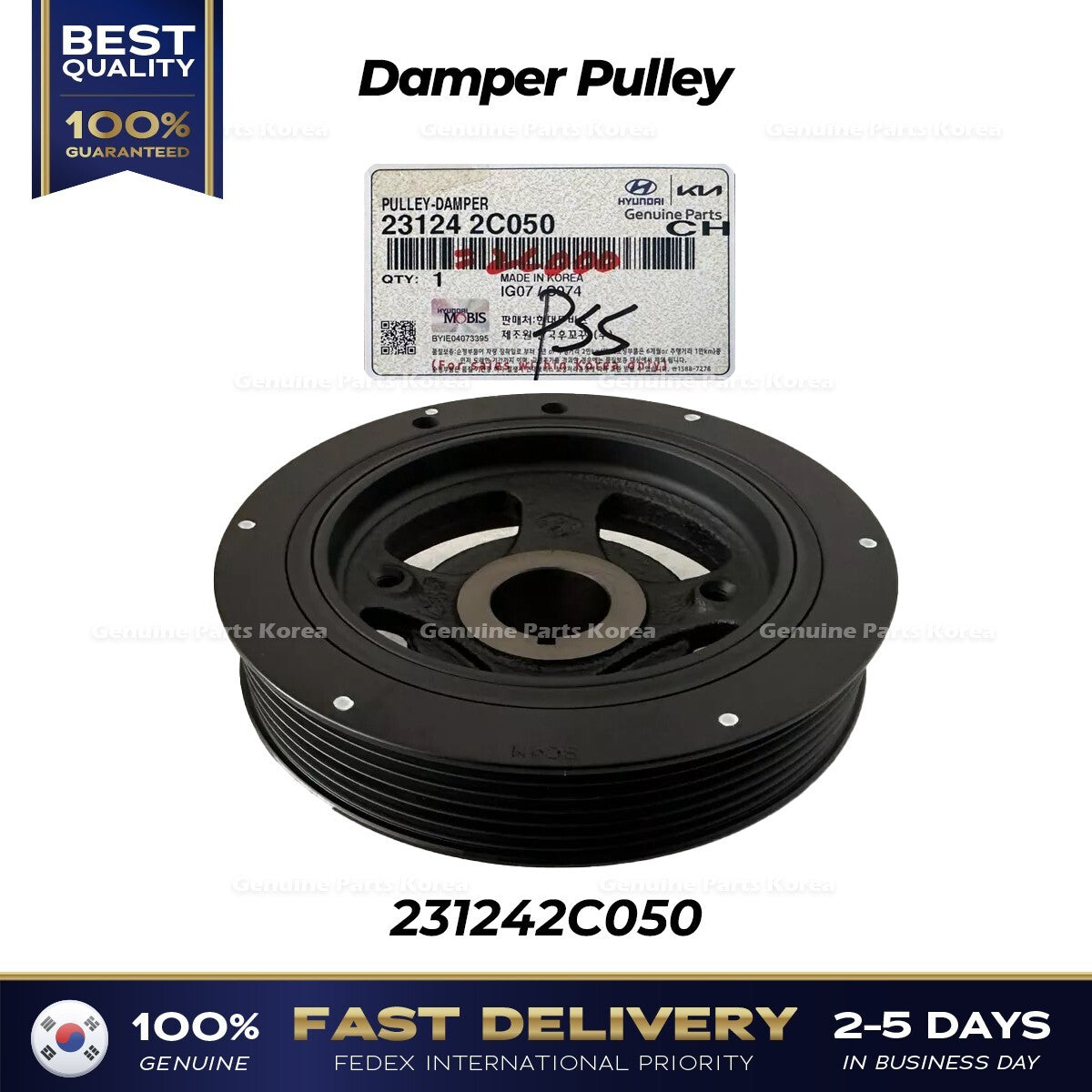 Genuine Damper Pulley 231242C050 for Hyundai Genesis Coupe