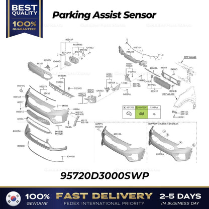 Genuine Parking Assist Sensor 95720D3000SWP for Kia Cadenza Niro Optima