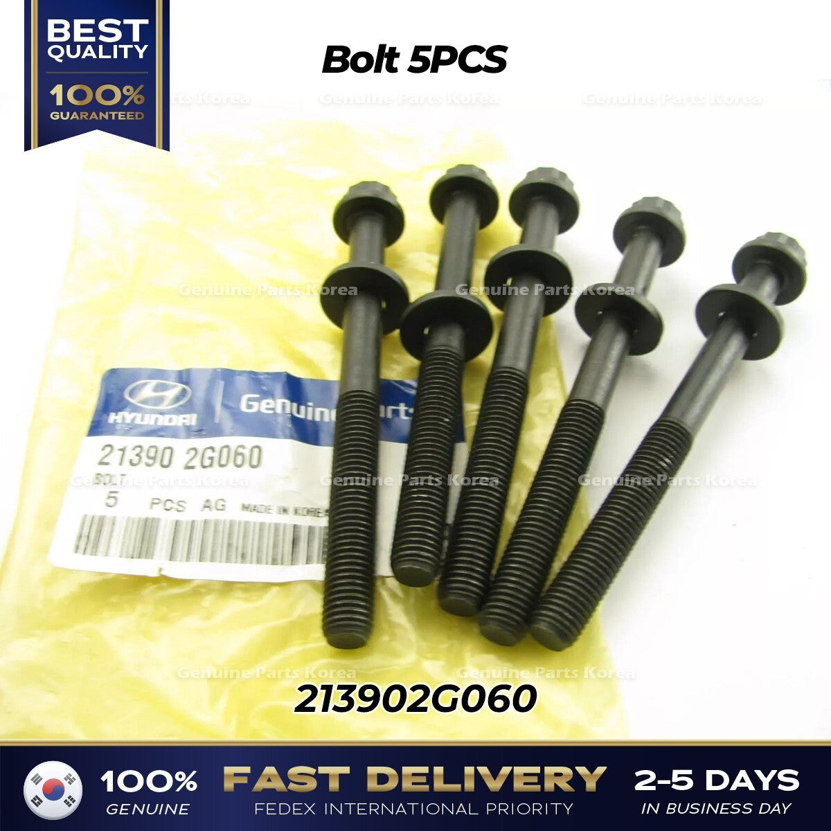 Genuine Bolt 5PCS 213902G060 for Hyundai Kia