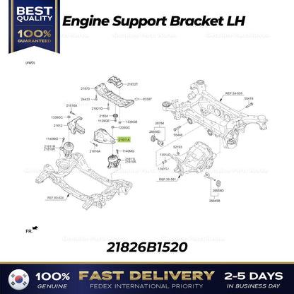 Genuine Engine Support Bracket LH 21826B1520 for Hyundai Genesis G80 G90