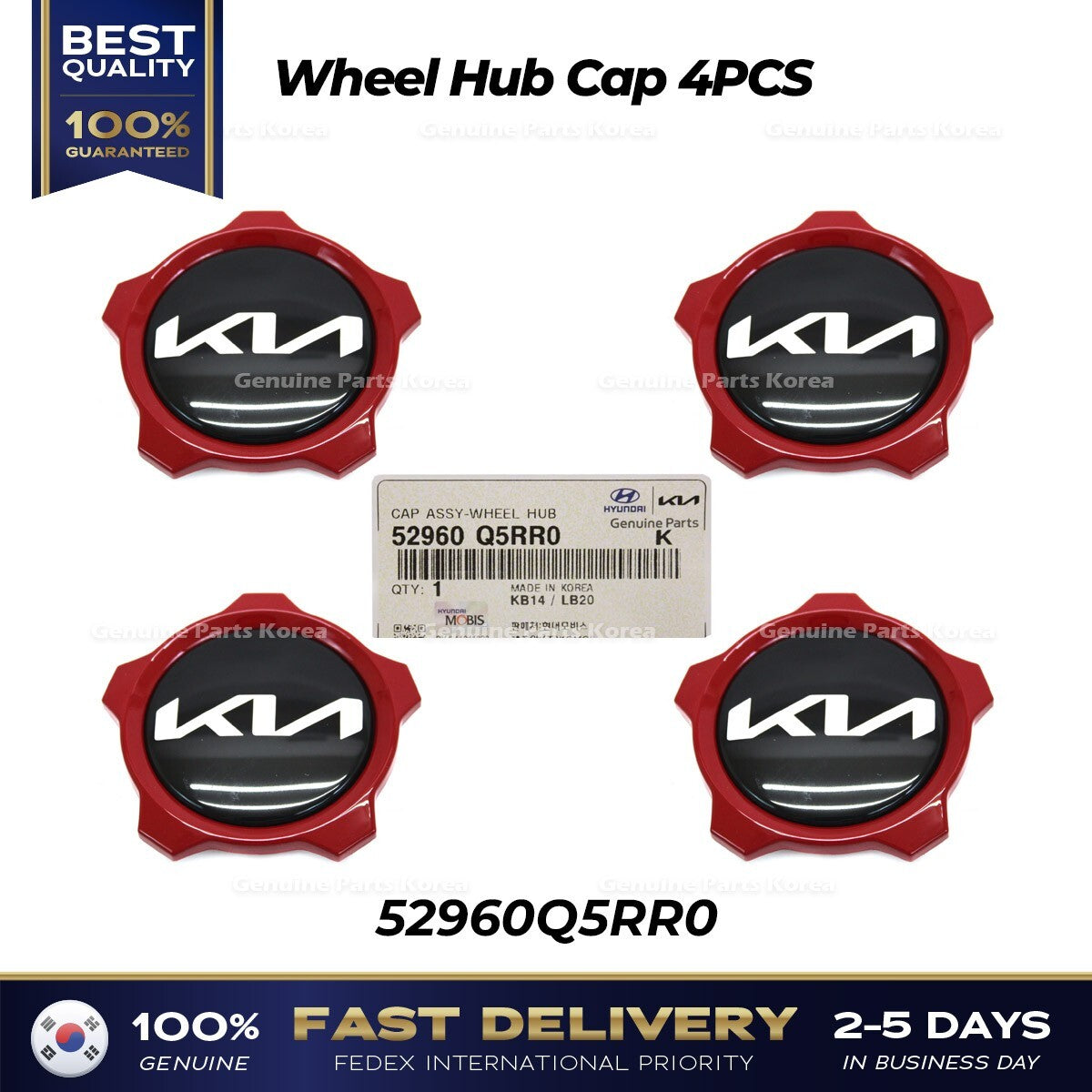Genuine Wheel Hub Cap 4PCS 52960Q5RR0 for Kia Forte Seltos