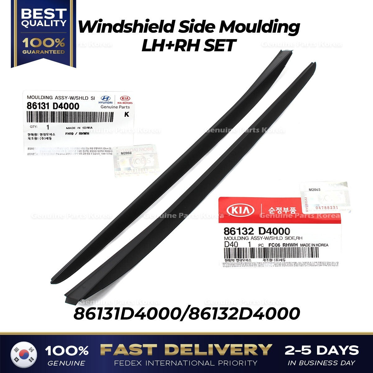 Genuine Windshield Side Moulding LH RH SET for Kia Optima