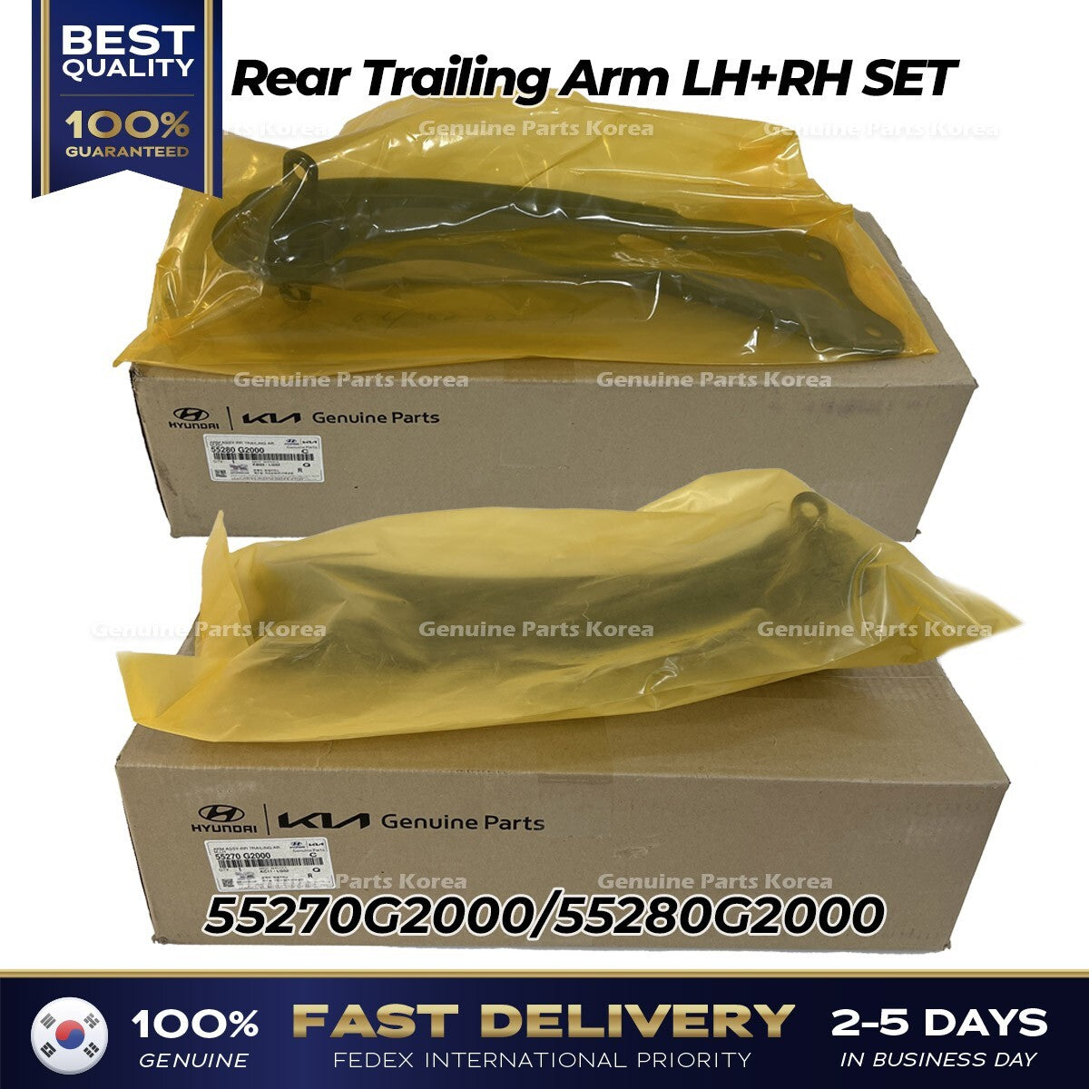 Genuine Rear Trailing Arm LH RH SET for Hyundai Ioniq Kia Niro
